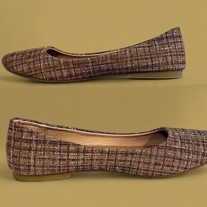 Women's Tan and Gold Ballet-shoes